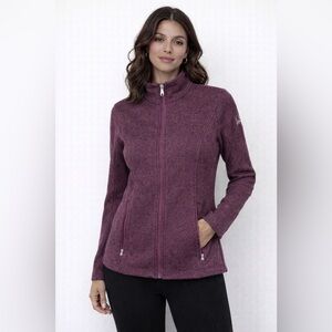 Spyder Jacket Womens Size Medium Endur Full Zip Mid Weight Purple Pockets